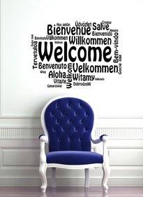 наклейка "Добро пожаловать" на разных языках 2
