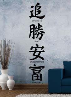 наклейка Набор китайских иероглифов
