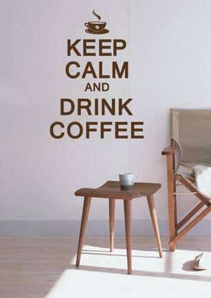 наклейка Keep calm and drink coffee