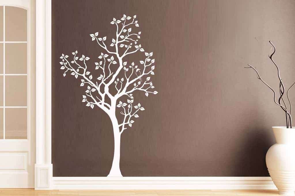 Виниловая наклейка на стену Дерево с соловьем