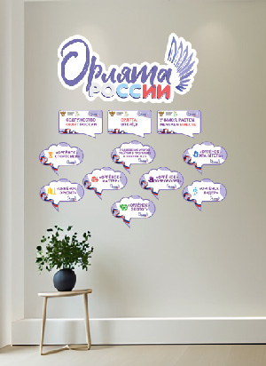 наклейка Набор облаков-треков движения "Орлята России" (печать)