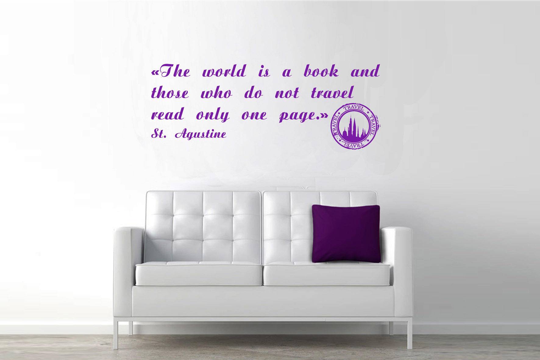 Дизайнерская наклейка на стену Мир, как книга
