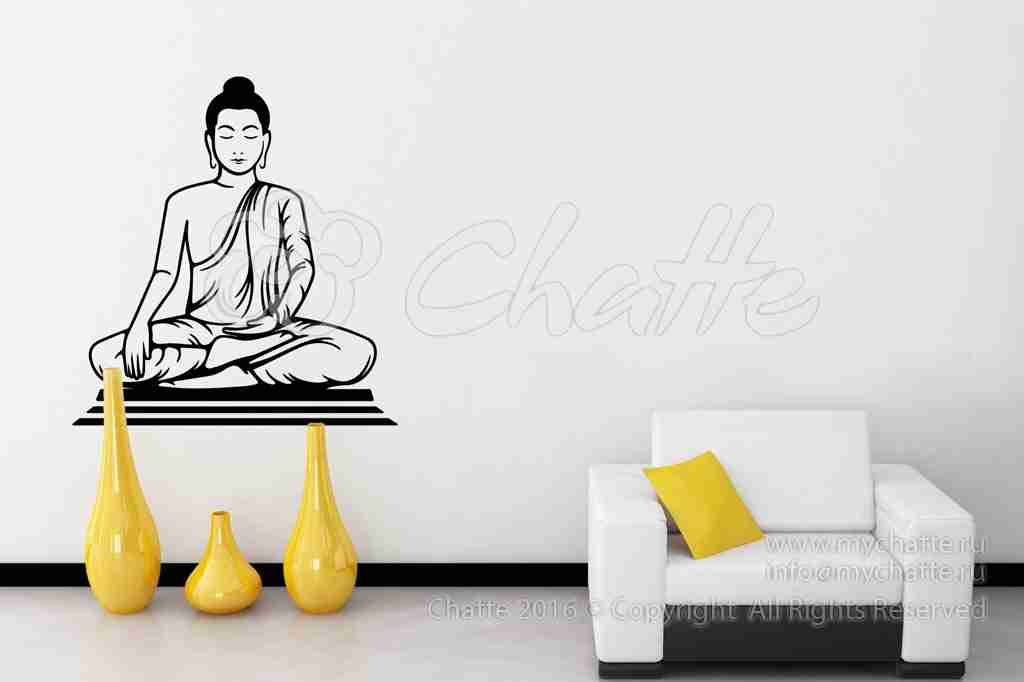 Дизайнерская наклейка на стену Будда