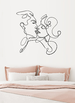 наклейка Поцелуй (линии)