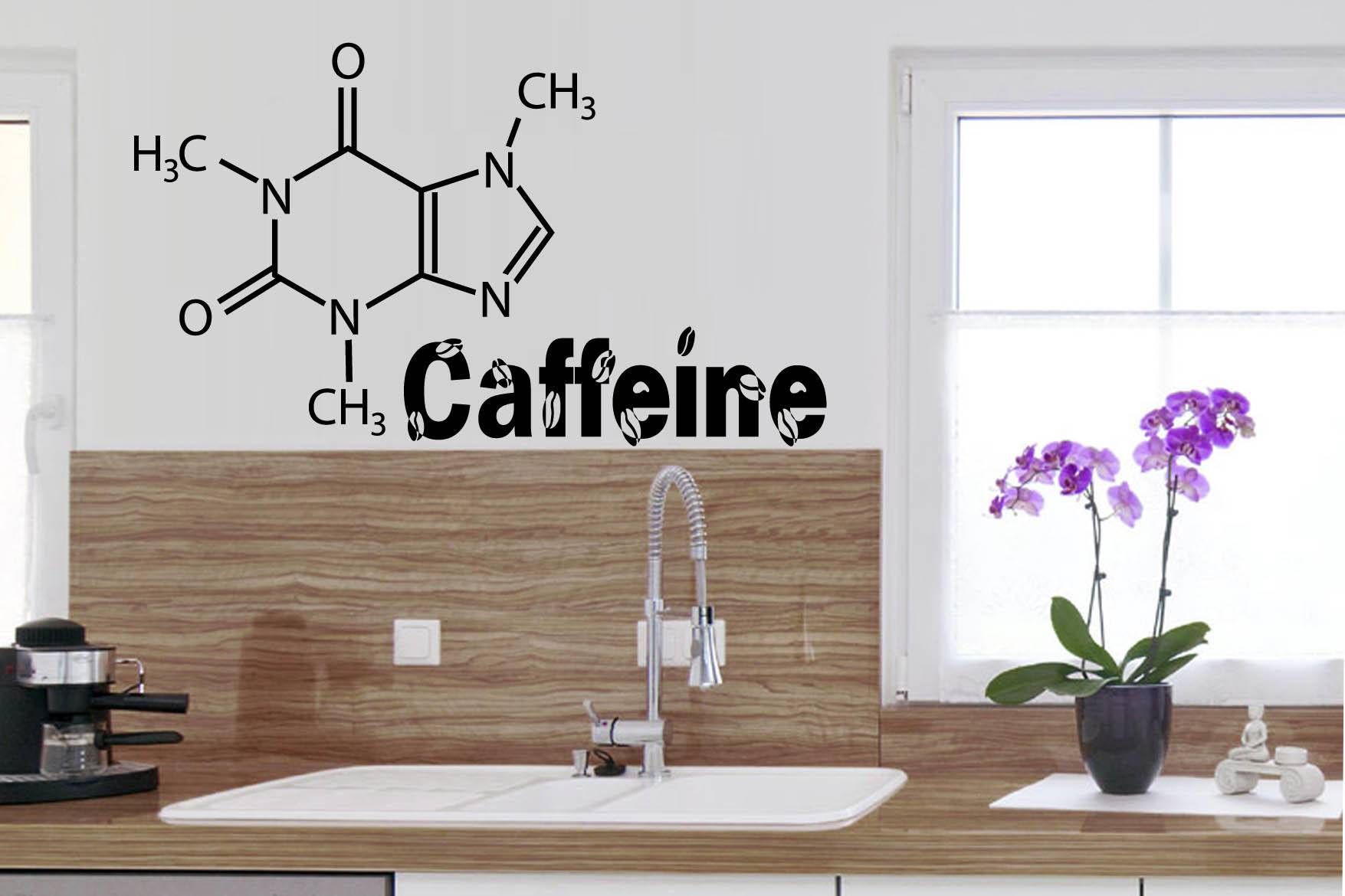 Дизайнерская наклейка на стену Кофеин