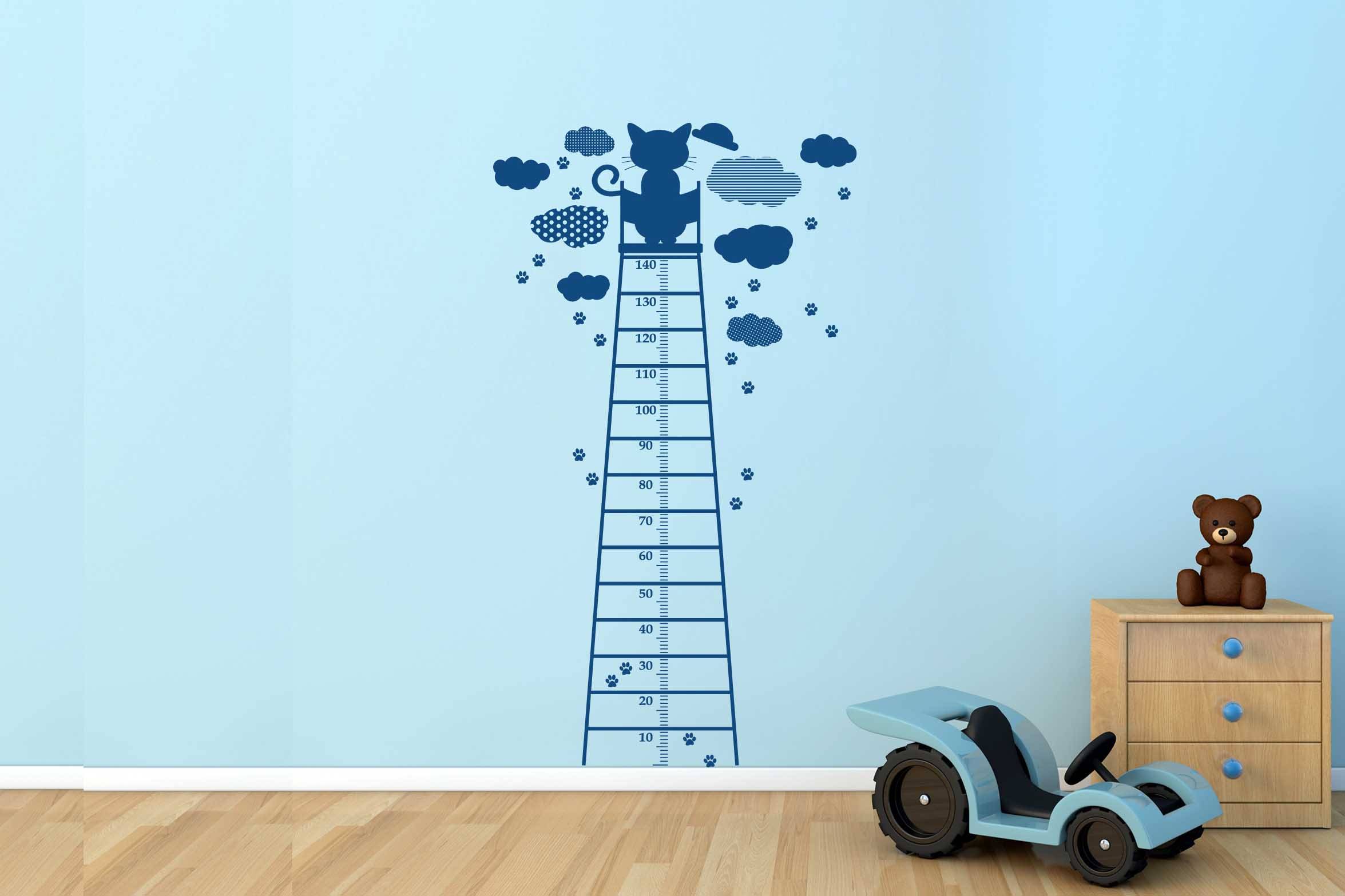 Дизайнерская наклейка на стену Лестница в небо - ростомер