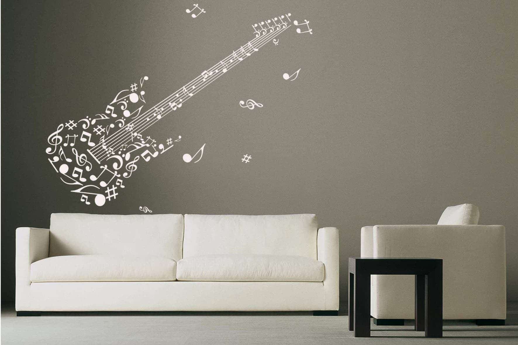 Дизайнерская наклейка на стену Чувствуй музыку