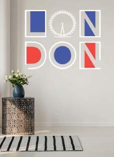 наклейка "Лондон" надпись (3 цвета)