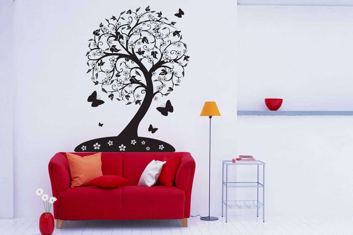 Дизайнерская наклейка на стену Дерево семейного счастья