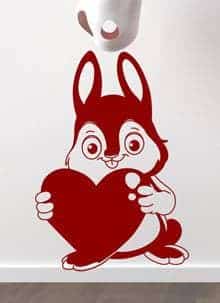 наклейка Влюбленный кролик