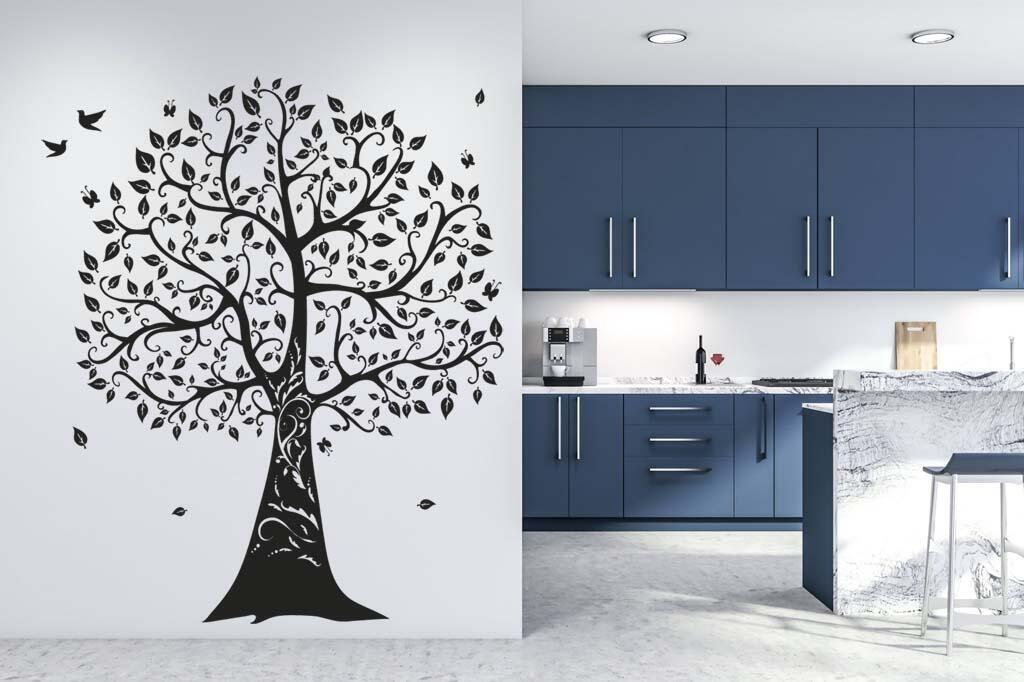 Дизайнерская наклейка на стену Дерево счастья