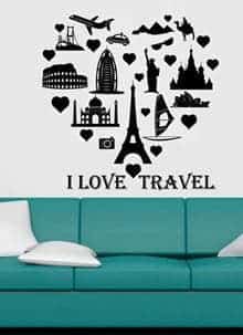 наклейка Любовь к путешествиям