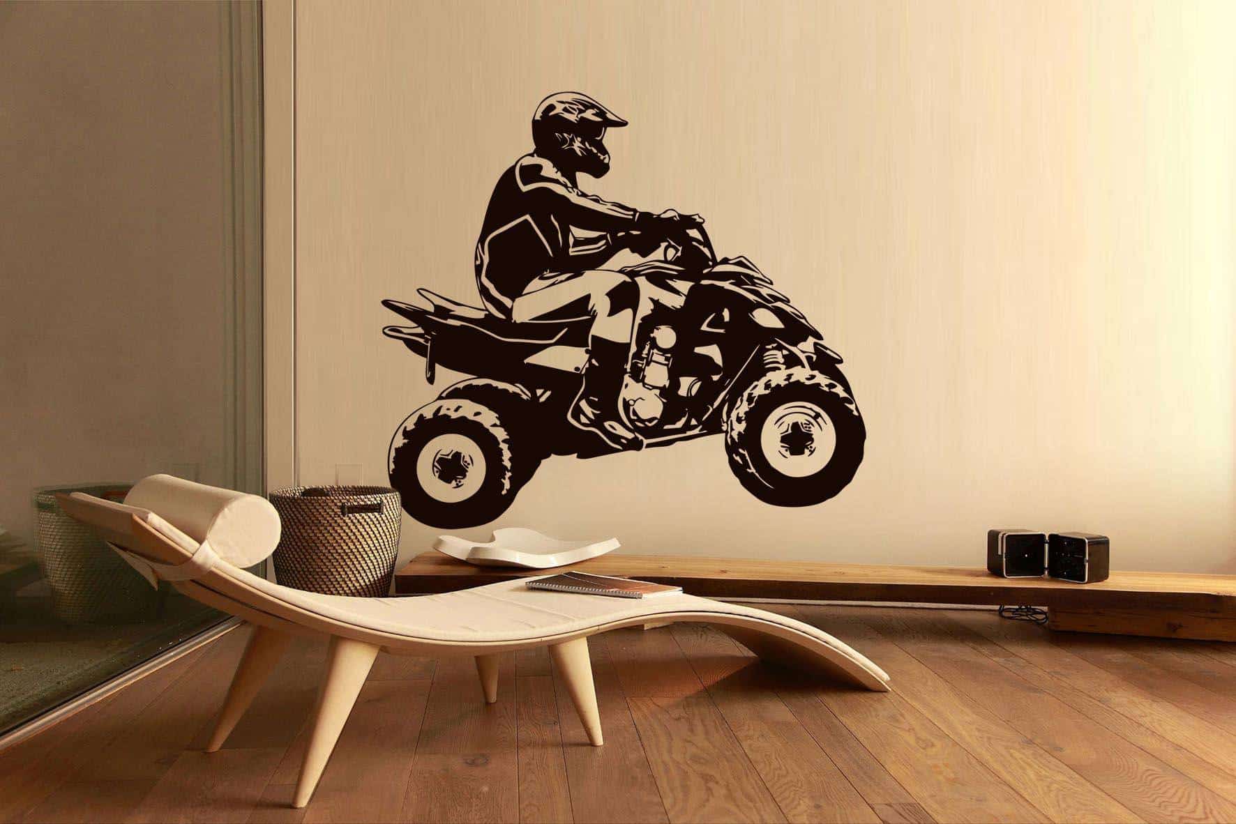 Дизайнерская наклейка на стену Квадроцикл