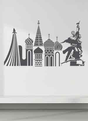 наклейка Москва (ист. памятники)