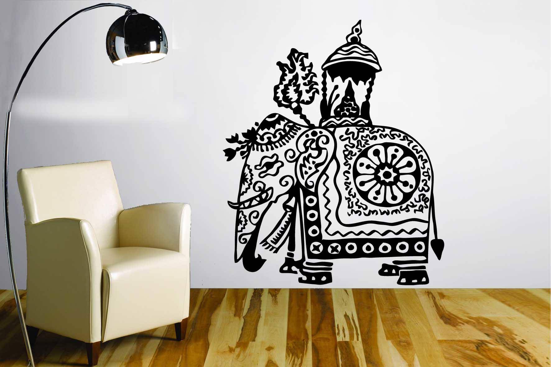 Виниловая наклейка на стену Буддистский слон купить
