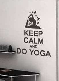 наклейка Keep calm and do yoga