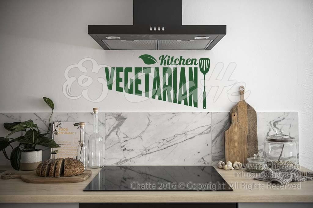 Виниловая наклейка на стену Вегетарианская кухня купить